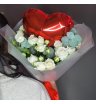 Сердечная баллада: букет с розами и воздушным шаром 1