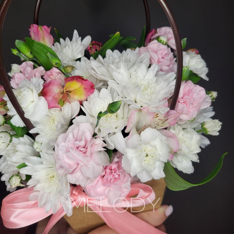 Полевая баллада: готовый подарок с альстромериями 3